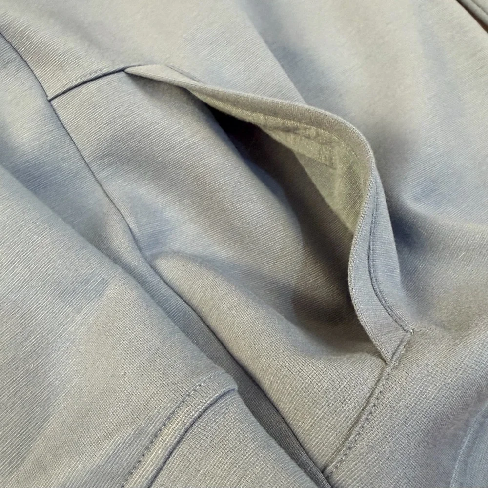 American Eagle Men's 24/7 Full Zip Hooded Jacket Tidal Blue Gray XXL NWT